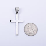 SP-240, Stainless Steel 2 size of Plain Cross Pendant-gold, silver or black color