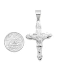 SP-317, Stainless Steel 2 size of Cross with Jesus Pendant, Gold or Silver color