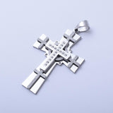 SP-348,Stainless Steel Cross Pendant-gold or silver, 38mm width, 75mm high, 5mm thick