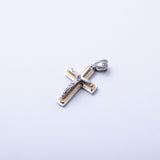 SP-1015, Stainless Steel Small 2 size of cross Pendant-gold, silver,silver black and silver gold color