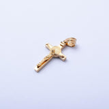 SP-391, Stainless Steel Small Cross Pendant- gold or silver colors, 18mm width, 35mm high, 5mm thick