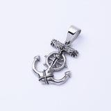 SP-450, Stainless Steel Anchor Pendant-gold or silver color, 36mm width, 60mm high, 5mm thick