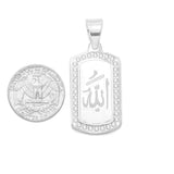 SP-458, Stainless Steel Allah Pendant-gold or silver color, 20mm width, 47 high, 2mm thick