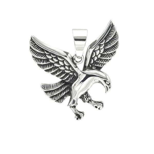 SP-525, Stainless Steel Eagle Pendant- gold or silver color, 40mm width, 40mm high, 7mm thick
