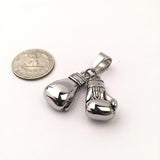 SP-605, Stainless Steel Boxing Gloves Pendant, 15mm width, 40mm high, 12mm thick