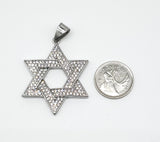 SP-610, Stainless Steel David Star Pendant -2 size of David star-gold or silver