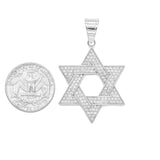 SP-610, Stainless Steel David Star Pendant -2 size of David star-gold or silver
