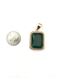 SP-633, Stainless Steel 2 size of 4 colors-red, blue. black and green Pendant