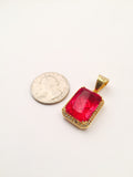 SP-633, Stainless Steel 2 size of 4 colors-red, blue. black and green Pendant