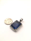 SP-633, Stainless Steel 2 size of 4 colors-red, blue. black and green Pendant