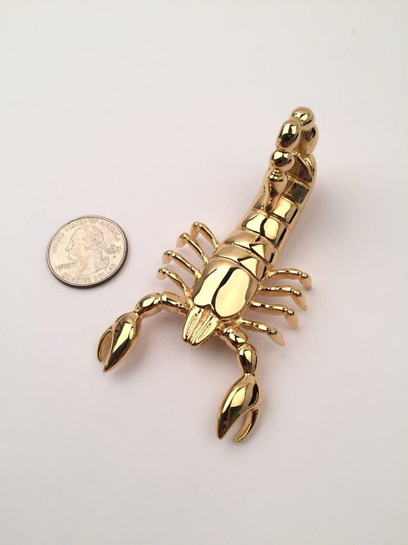 SP-657, Stainless Steel 2 size of Scorpion-gold or silver color