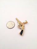 SP-666, Stainless Steel Pistol Gun Pendant-silver color
