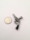SP-666, Stainless Steel Pistol Gun Pendant-silver color