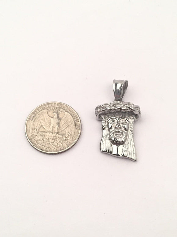 SP-681, Stainless Steel Jesus Head Pendant-gold or silver, 20mm width, 35mm high, 8mm thick