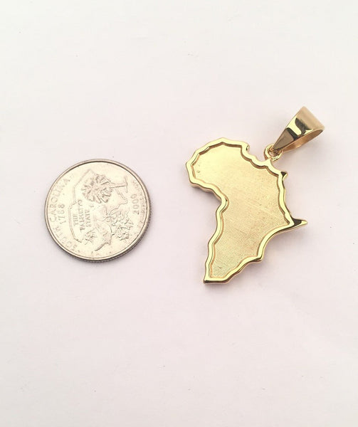 SP-682, Stainless Steel 2 size of Plain Africa Map Pendant-gold or silver color