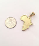 SP-682, Stainless Steel 2 size of Plain Africa Map Pendant-gold or silver color