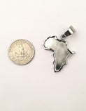 SP-682, Stainless Steel 2 size of Plain Africa Map Pendant-gold or silver color