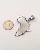 SP-682, Stainless Steel 2 size of Plain Africa Map Pendant-gold or silver color