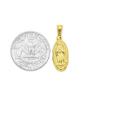 SP-687,Stainless Steel Virgin Maria Pendant-gold or silver color, 10mm width. 30mm high, 2mm thick