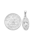 SP-687,Stainless Steel Virgin Maria Pendant-gold or silver color, 10mm width. 30mm high, 2mm thick