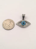 SP-699,Stainless Steel Evil Eyes Pendant-gold or silver color, 30mm width, 30mm high, 5mm thick