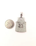 SP-715, Stainless Steel Jersey 23 Pendant-gold, silver or black color, 25mm width, 50mm high, 5mm thick