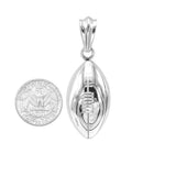 SP-717, Stainless Steel American Football Pendant-gold color