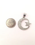 SP-720, Stainless Steel Moon Star Pendant-gold or silver color