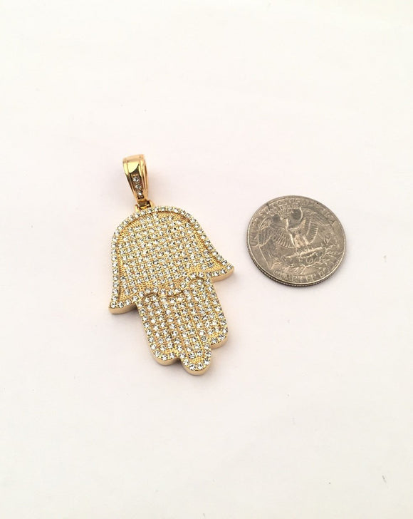 SP-728, Stainless Steel 2 size of Hansa Hand Pendant-gold or silver color