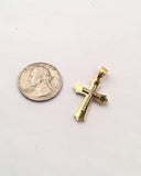 SP-742, Stainless Steel Small Cross Pendant, gold or silver color, 20mm width, 35mm high, 3mm thick