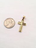 SP-743,Stainless Steel Small Cross Pendant-gold or silver color, 18mm width, 35mm high, 2mm thick