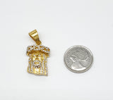 SP-750, Stainless Steel Jesus Head Pendant, Gold or silver color, 20mm width, 40mm high, 8mm thick