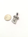 SP-750, Stainless Steel Jesus Head Pendant, Gold or silver color, 20mm width, 40mm high, 8mm thick