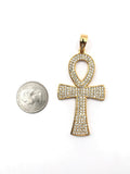 SP-762, Stainless Steel 2 size of Icy Ankh Pendant-gold or silver color,