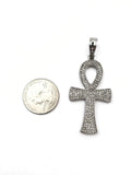 SP-762, Stainless Steel 2 size of Icy Ankh Pendant-gold or silver color,