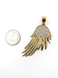 SP-766, Stainless Steel Angle Wing Pendant- gold or silver color