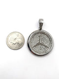 SP-772,Stainless Steel Mercedes Pendant-gold or silver color, -36mm width, 50mm high, 5mm thick