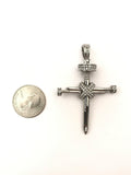 SP-780, Stainless Steel Nail Cross Pendant-gold or silver color, 45mm width, 65mm high, 13mm thick