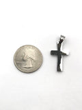 SP-783, Stainless Steel Small Cross Pendant-gold, silver or silver black, 17mm width, 32mm high, 3mm thick