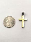 SP-783, Stainless Steel Small Cross Pendant-gold, silver or silver black, 17mm width, 32mm high, 3mm thick