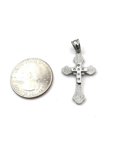 SP-784, Stainless Steel Small Cross Pendant-gold or silver color, 21mm width, 37mm high, 4mm thick