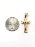 SP-785, Stainless Steel Small Cross Pendant -gold or silver color, 16mm width, 34mm high, 5mm thick