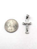 SP-785, Stainless Steel Small Cross Pendant -gold or silver color, 16mm width, 34mm high, 5mm thick