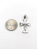 SP-787, Stainless Steel Small Cross Pendant, gold or silver, 21mm width, 26mm high, 5mm thick