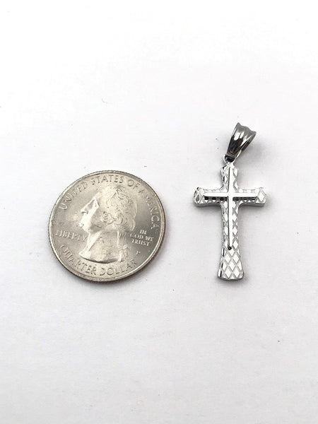 SP-789, Stainless Steel Small Cross Pendant-gold or silver color, 15mm width, 33mm high, 3mm thick