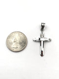 SP-791, Stainless Steel Small Cross Pendant-silver color