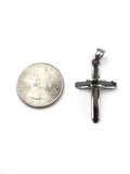 SP-791, Stainless Steel Small Cross Pendant-silver color