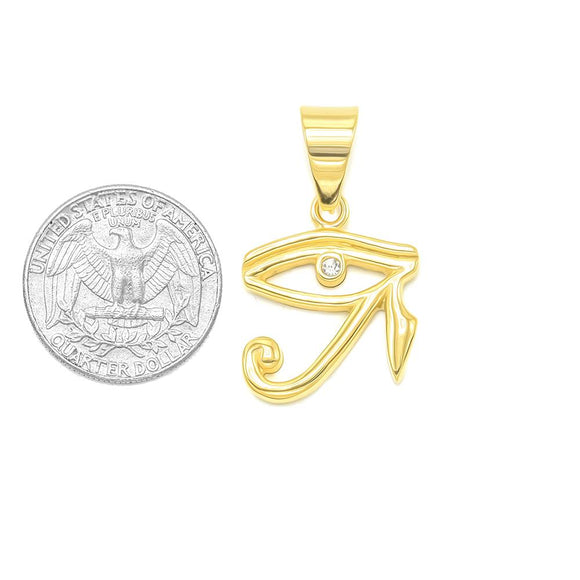 SP-799, Stainless Steel Small Triangular Prism Eye Pendant, 15mm width, 35mm high, 2.5mm thick