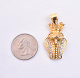 SP-847, Stainless Steel 2 size of Ice King Crown Cobra , gold or silver color