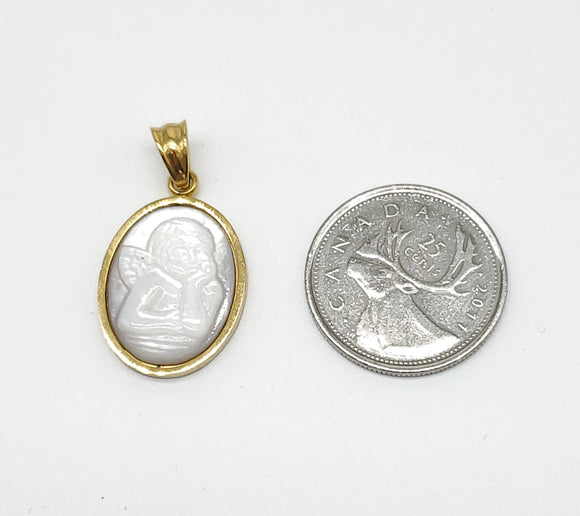 SP-878, Stainless Steel Baby Angle Pendant-gold or silver color, 18mm width, 32mm high, 2.5mm thick
